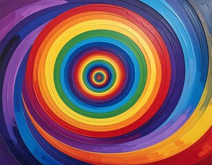 Colorful swirling concentric circles