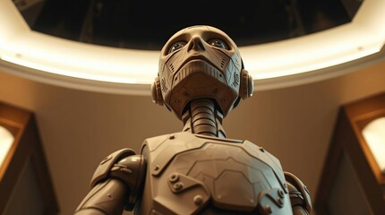 Humanoid Robot Interior Closeup.