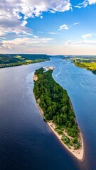 River island aerial view