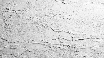 A detailed view of a rugged white concrete wall showing its coarse uneven texture for a minimalist background