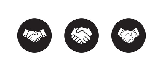 Handshake Vector Icon, Represents welcome, greeting, and agreement, Vector illustration EPS 10.