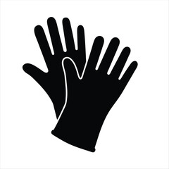 Obraz premium Iconic depiction of protective gloves in bold black and white contrast