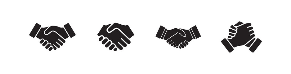 Handshake Vector Icon, Ideal for business contracts and teamwork visuals, Vector illustration EPS 10.