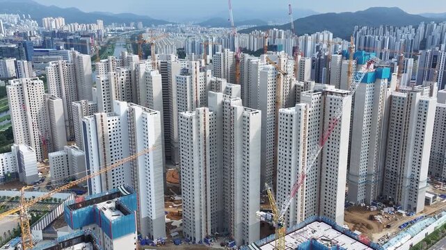 Construction Site Cheolsan Xavier Apartment Gwangmyeong Seoul Korea