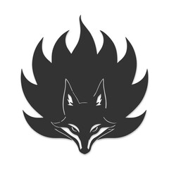 animal logo white and black degsine