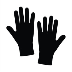 Obraz premium Pair of black protective gloves for safety and hygiene purposes