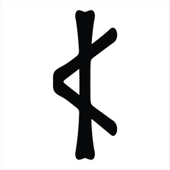 Fototapeta premium A Black and White Image of the Dagaz Rune with a Simple Design