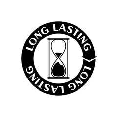 Long lasting icon sign isolated on white background