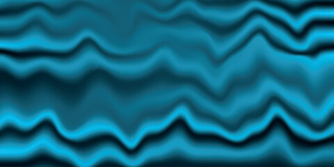 Silk blue background. Abstract vector pattern with copy space. Liquid wave texture, smooth drapery wallpaper. Wedding fabric, satin. Wavy design for banner, card, postcard, backdrop.