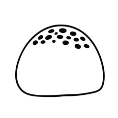 bakery doodle illustration on white background lineart