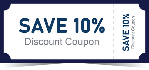 Save 10 percent discount coupon for retail shopping