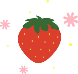 Obraz premium Cute strawberry