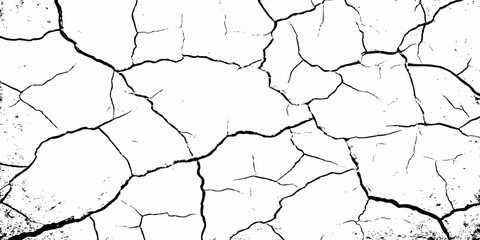 modern black and white scratch and cracks grunge texture dust and distressed wall pattern white background..