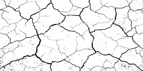 modern black and white scratch and cracks grunge texture dust and distressed wall pattern white background..
