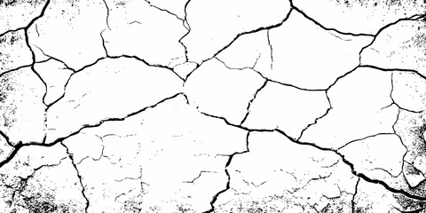 modern black and white scratch and cracks grunge texture dust and distressed wall pattern white background..