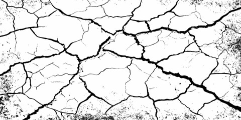 modern black and white scratch and cracks grunge texture dust and distressed wall pattern white background..