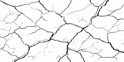 modern black and white scratch and cracks grunge texture dust and distressed wall pattern white background..