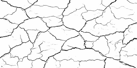 modern black and white scratch and cracks grunge texture dust and distressed wall pattern white background..