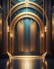 Luxurious golden hall