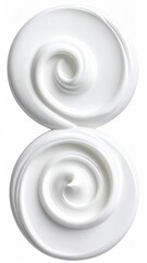 Swirls of smooth, glossy white cream