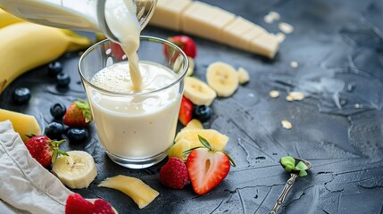 A Warm Breakfast of Fresh Milk Paired With Crispy Toast&mdash;Golden-Brown Baked Bread, Smooth Milk, and a Simple Yet Nutritious Morning Meal Perfect for Starting the Day With Energy