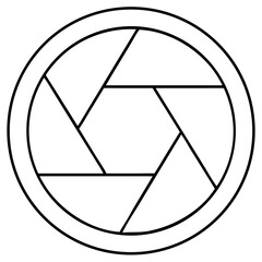 3d icon of aperture diaphragm, representing photography, camera technology, or creative image capture in a simple and minimalist design