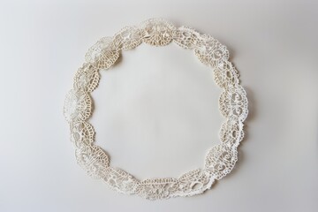 Obraz premium Vintage frame lace jewelry white accessories.