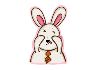 A cute little bunny are bling eye 