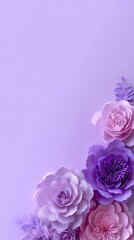 Purple paper flowers arrangement