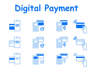digital payment icon with