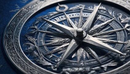 Detailed decorative compass