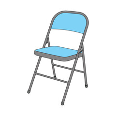 kids drawing vector illustration design fold chair cartoon isolated
