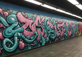 Subway murals colorful artwork