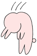 お辞儀をするウサギ