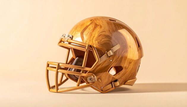 Wooden Football Helmet A Unique Perspective on Gridiron Gear