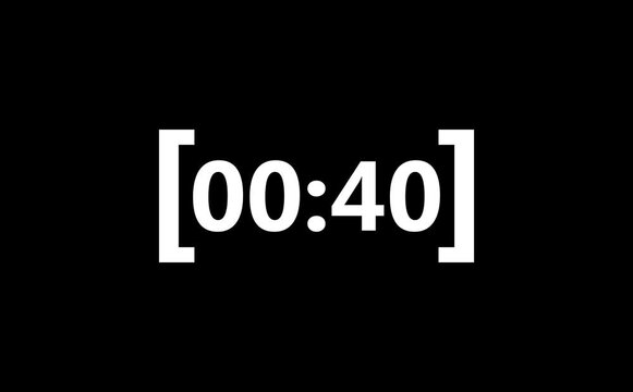 A 45-second countdown icon features a shrinking circular progress ring, numbers decreasing every second, smooth transitions, and a gentle pulsing glow emphasizing the approaching end.
