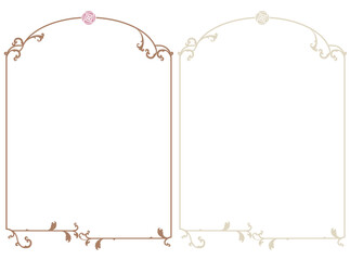 アンティーク調薔薇モチーフのフレーム枠