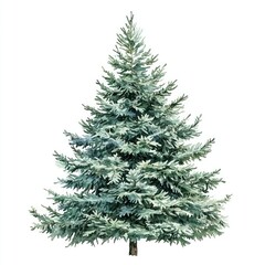 Obraz na płótnie Canvas Green christmas tree illustration art botanical.