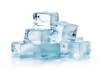 Obraz premium Stacked ice crystal melting white.