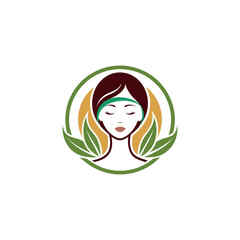 Spa logo simple Woman face logo icon vector Woman face logo