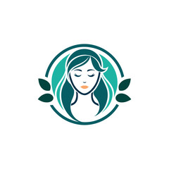 Spa logo simple Woman face logo icon vector Woman face logo