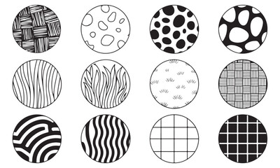 Abstract Geometric Shapes and Seamless Patterns Vector Set