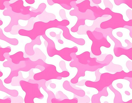 Abstract pink and white camouflage pattern