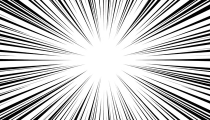 Abstract radial lines converging to a bright center, creating a sense of speed and movement