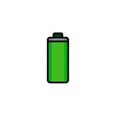 green battery icon with full charge centered on