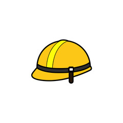 yellow helmet isolated on white