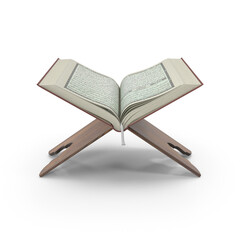Quran on Wooden Stand, A Symbol of Faith, PNG