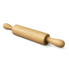 Classic wooden rolling pin for baking dough.