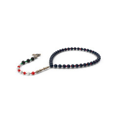 Natural stone tasbih prayer beads with a tassel on Transparent Background for spiritual purposes, meditation, and mindfulness