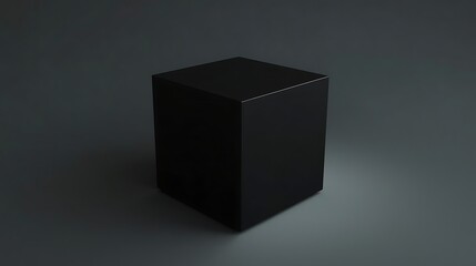 cube , A black cube on a black background